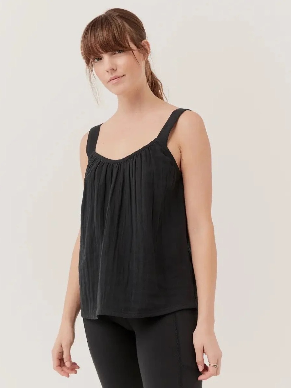 Pact Coastal Tank Top in Black | Size Large